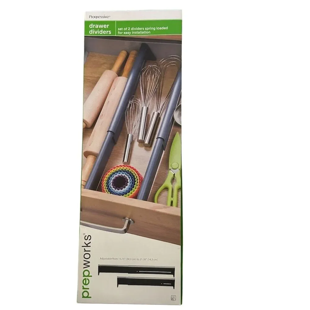 Prepworks Adjustable Drawer Dividers Set of 2 Storage Organizers